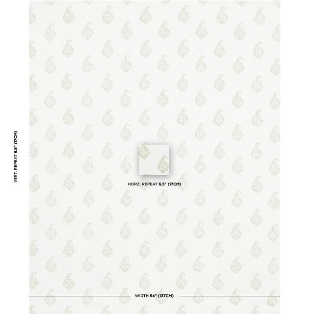 This classic tear-shape paisley is printed on a linen ground using pigment inks and a single wood block in a repeating...