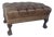 Chesterfield Button-Tufted Brown Leather Ottoman in the Style of Ralph Lauren For Sale