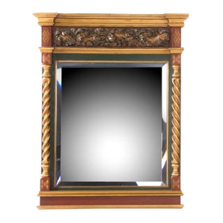 Classical Painted Parcel-Gilt Mirror For Sale