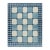 Rug & Kilim’s Contemporary Dhurrie Rug in Blue & White Geometric Square Patterns For Sale