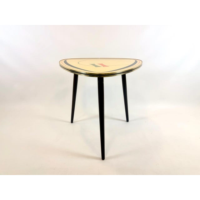 Black Mid-Century German Tripod Side Table, 1960s For Sale - Image 8 of 12