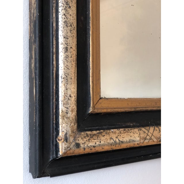 Wood Antique French Louis Philippe Silvered Giltwood Mirror – Late 19th Century For Sale - Image 7 of 10