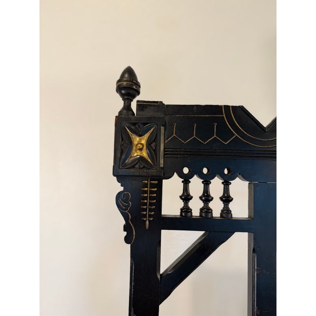 Antique 19th Century Eastlake Ebonized Cherry Studio Easel Aesthetic Movement Portfolio Stand For Sale - Image 4 of 18