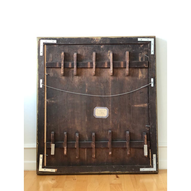 Antique Original Oil Painting of a German Lady, Large 19th Century Portrait For Sale - Image 13 of 14