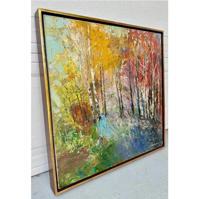 Mykola Bodnar – Autumn Forest Landscape (Original Oil Painting) Framed For Sale - Image 9 of 12