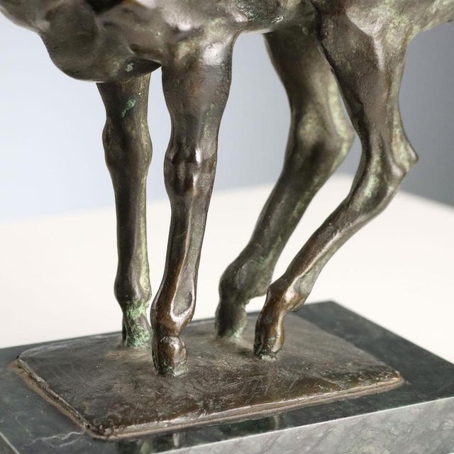 Bronze Fawn Sculpture attributed to Nando Conti For Sale - Image 5 of 9
