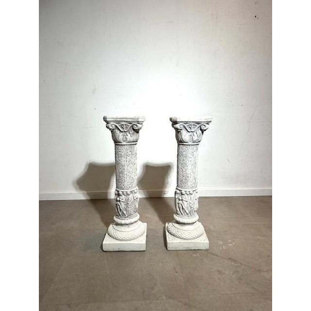 Antique-Style Sculptural Pedestal Column For Sale - Image 4 of 5