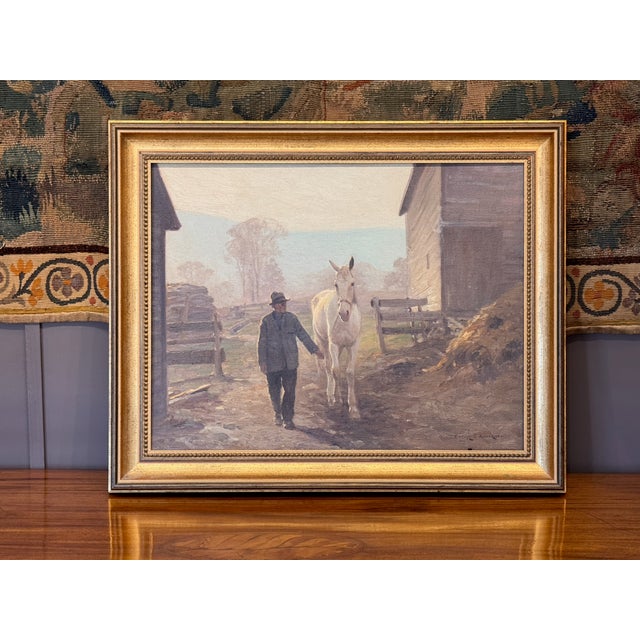 “The End of the Day,” An early 20th century oil on canvas painting by American artist Victor Coleman Anderson (1882–1937),...