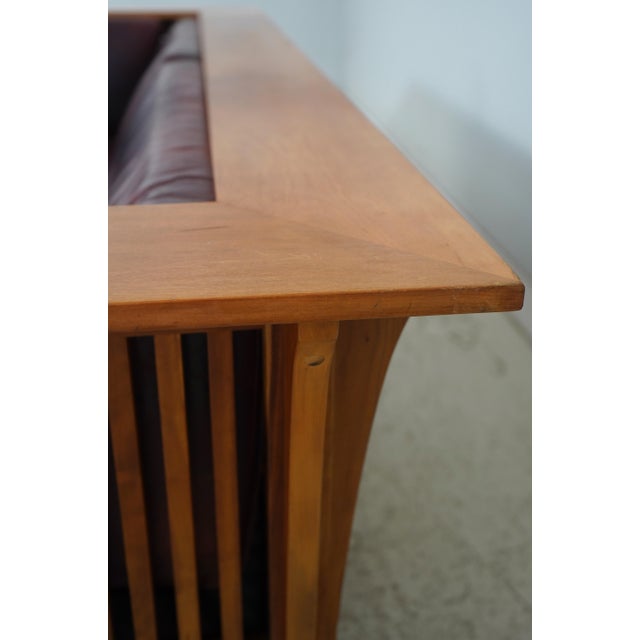 Brown Stickley Cherry Arts & Crafts Prairie Sofa For Sale - Image 8 of 18