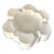 Vintage Large White Blanc De Chine Porcelain Flower Shape Ashtray / Candy Dish From Europe For Sale