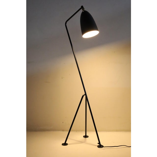 Greta Magnusson Grossman 'Grasshopper' Floor Lamp in Matte Black for GUBI. Designed in 1947 by Grossman, this is an...