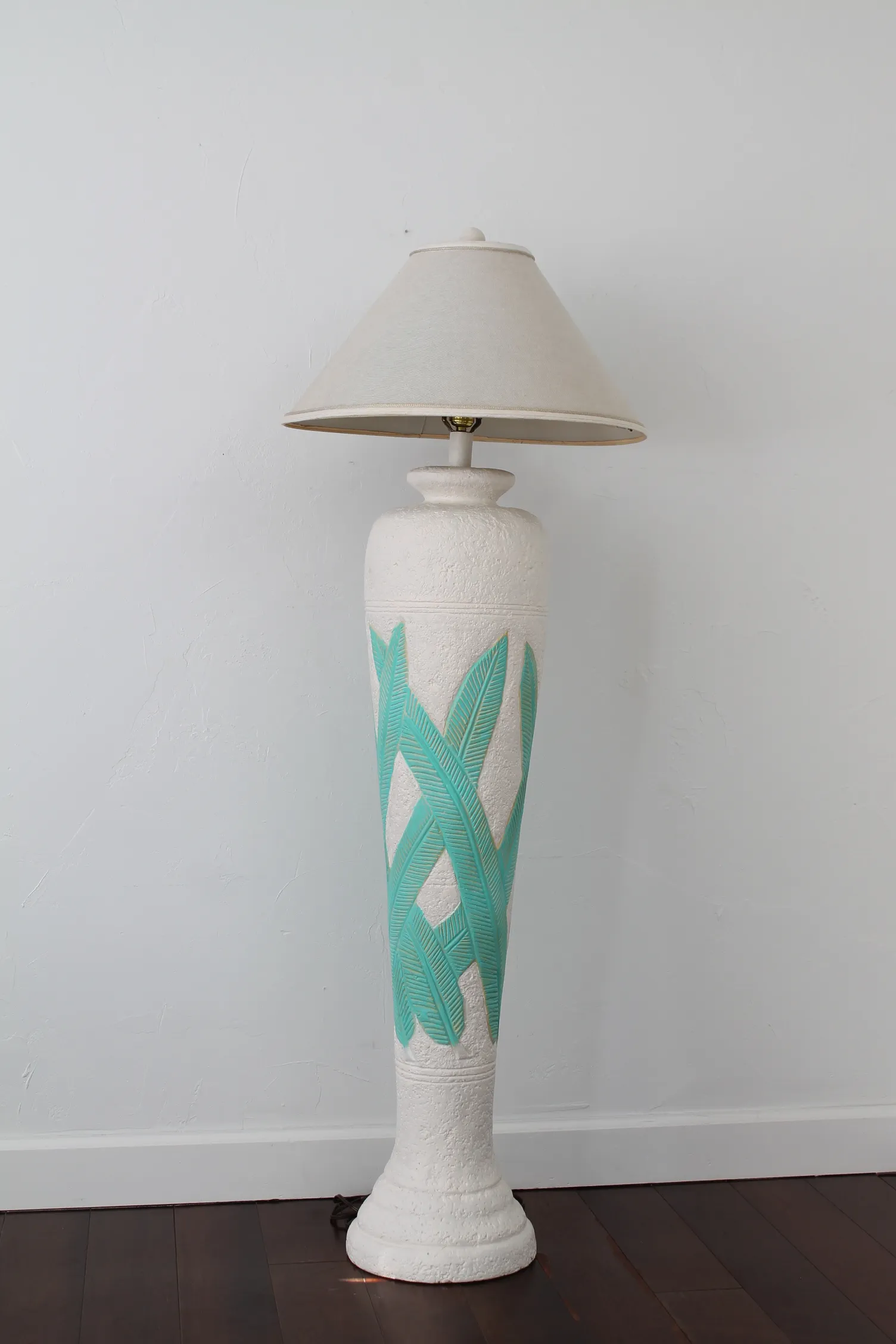 Vintage 80's Plaster Floor Lamp | Chairish