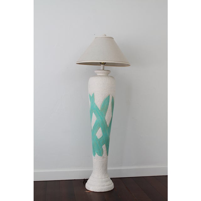 Postmodern Vintage 80's Plaster Floor Lamp For Sale - Image 3 of 7