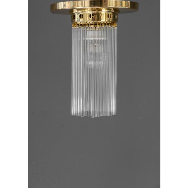 Art Deco Ceiling Lamps with Glass Sticks, 1920s, Set of 2 For Sale - Image 4 of 14