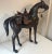 Mid 20th Century Monumental Leather Horse Sculpture With Western Saddle — Ranch Modern Equestrian Decor For Sale - Image 5 of 12