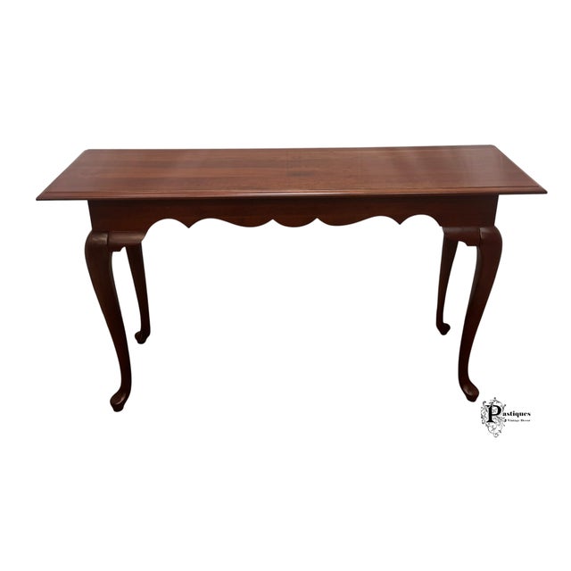 Vintage Chippendale Style Console Table featuring High Quality Construction, Beautiful Mahogany Finish, Carved Apron, and...