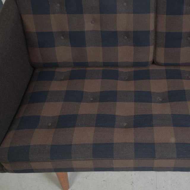Black No1 3-Seater Sofa in Brown Fabric by Børge Mogensen, 1980s For Sale - Image 8 of 15