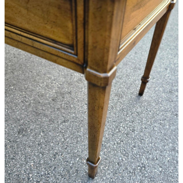 Mid 20th Century Vintage Hollywood Regency Sligh Lowry Leather Top Writing Desk For Sale - Image 5 of 14