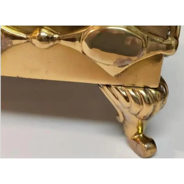 Vintage Large Brass Hinged Violin Storage Box For Sale - Image 10 of 12