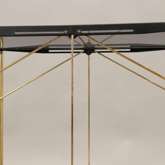 Vintage Foldable Serving Cart in Metal, Italy, 1980s For Sale - Image 5 of 9