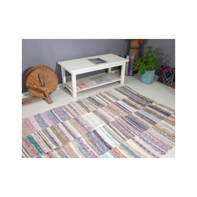 Vintage Decorative Turkish Rag Rug - 5`1" X 7`5" For Sale In Los Angeles - Image 6 of 6
