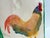 Late 20th Century Napa Artist Sherman Nobleman Fine Art Hand Painted Rooster on Ceramic – 9.5" X 12" For Sale - Image 9 of 11