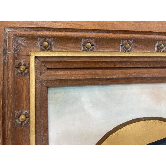 Large Religious Triptych Virgin Mary, 1800s For Sale - Image 12 of 15