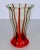 Early 20th Century Czech Kralik Red Pulls Art Glass Vase For Sale - Image 5 of 5