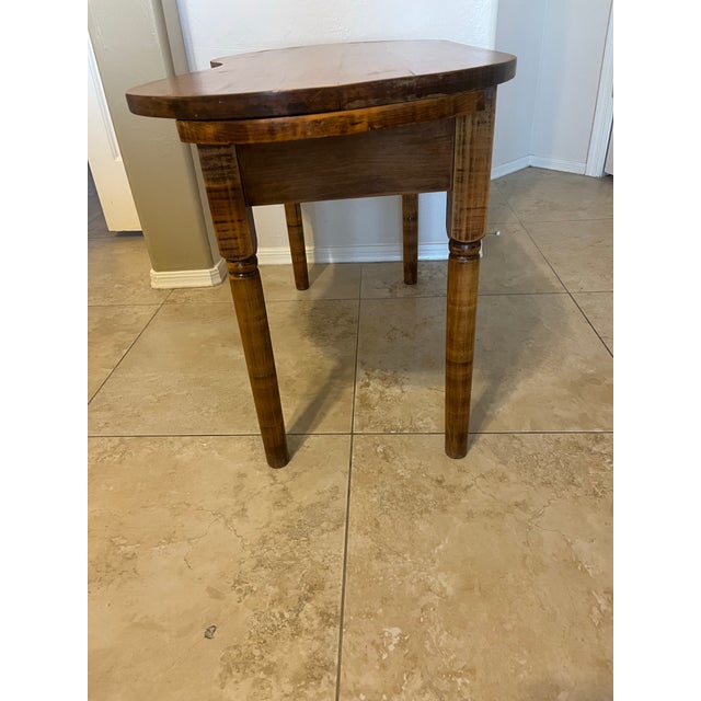 Great Wood Vintage Kidney-Shaped Accent Table For Sale - Image 10 of 12