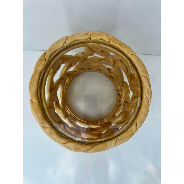 Contemporary 1980s Resin Ribbon Side Table For Sale - Image 3 of 5