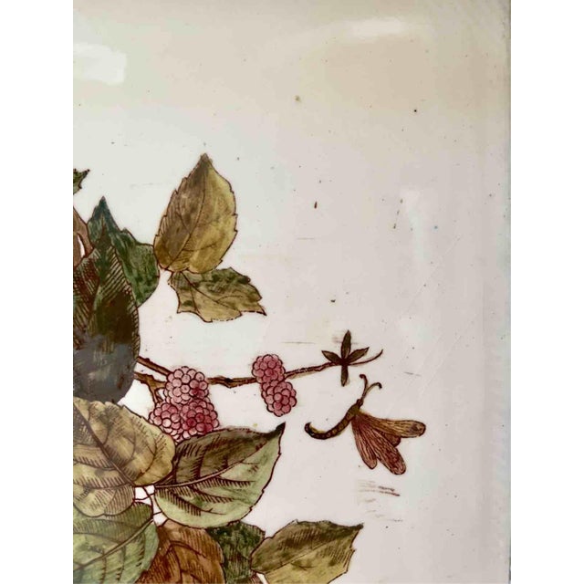 Vintage Tray with Botanical Tile from Villeroy & Boch, 1950s For Sale - Image 11 of 12