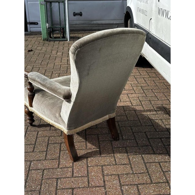 William IV Library Chair with Mahogany Frame For Sale - Image 5 of 10