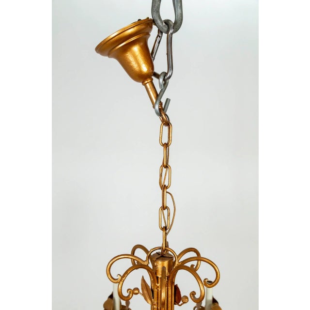 Metal Late 20th Century Rose Gold 8-Light C-Curve Berry Chandelier For Sale - Image 7 of 10
