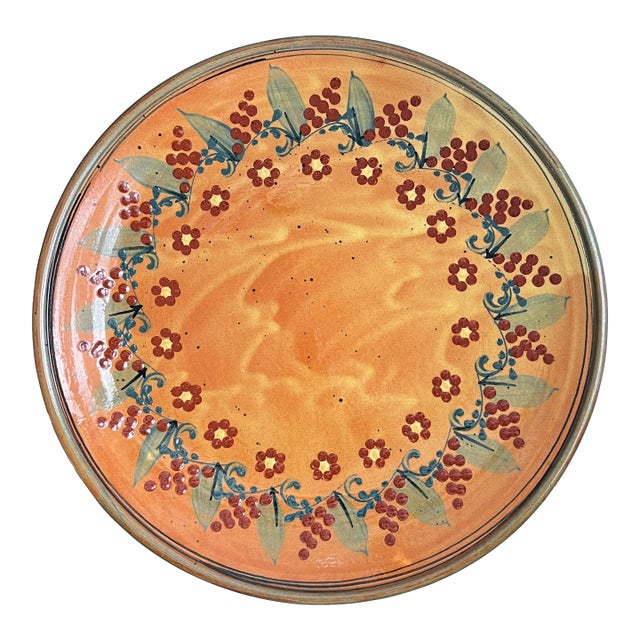 F F Griffi Corsica Terracotta 16" Platter For Sale