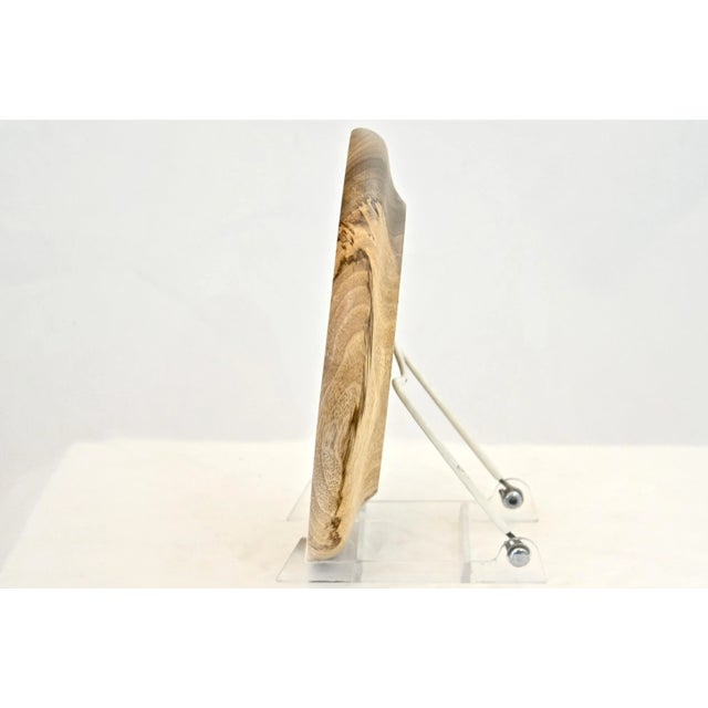 Late 20th Century Round Hand Turned Myrtle Wood Tray For Sale - Image 5 of 7