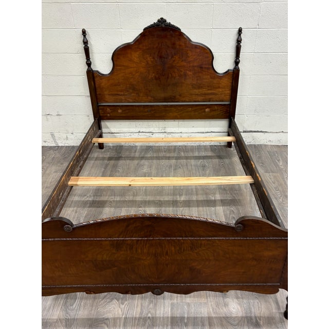 Wood Vintage Nicholson-Kendle Furniture Full Size French Louis XV Style Bed Frame For Sale - Image 7 of 17