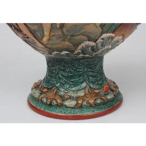 Vintage Green and Brown Decorative Dish For Sale - Image 5 of 13