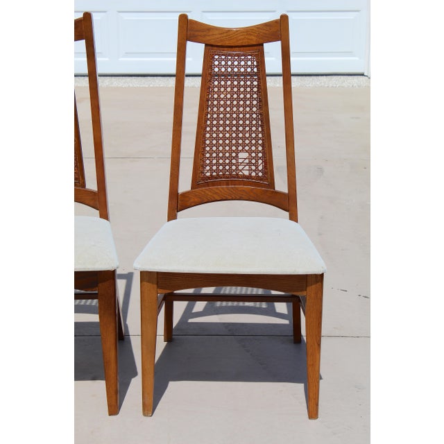 Wood 1960s Liberty Chair Co. Mid-Century Modern Cane Back Dining Chairs – Set of 6 For Sale - Image 7 of 18