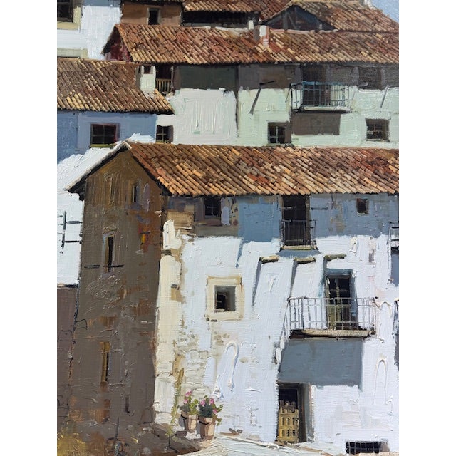 Late 20th Century Jose Barbera Original Cultural Landscape Oil on Canvas Painting For Sale - Image 12 of 14
