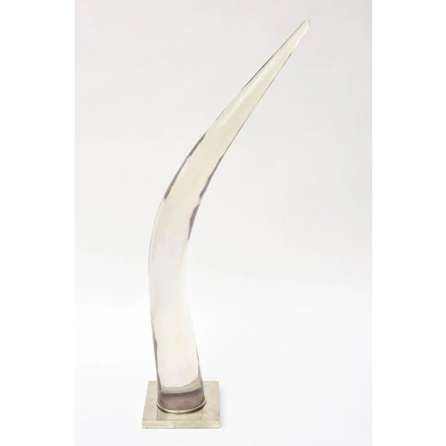 Modern Vintage Arched Gradient Lucite and Silver Plate Sculpture by Catherine Noll, France, 1970's For Sale - Image 3 of 11