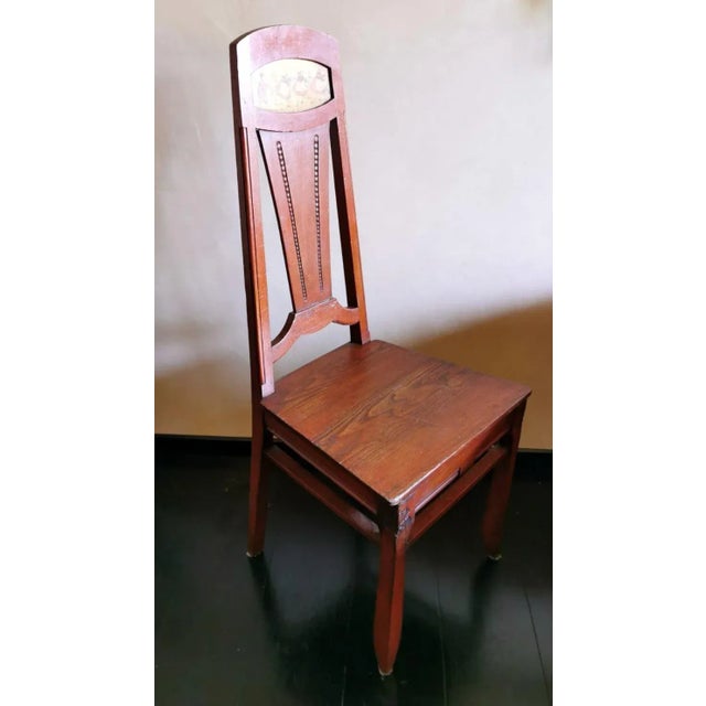 Art Deco Art Deco Austrian Chair With Painted Panel For Sale - Image 3 of 13