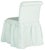Modern Skirted Vanity Chair in Robin's Egg Blue For Sale - Image 3 of 5