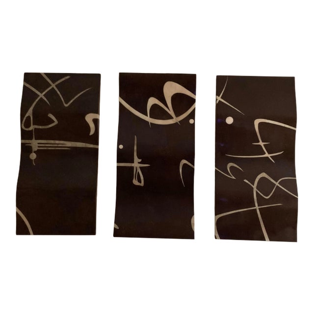 Marquis Collection of Beverly Hills Three-Panel Tesselated Fossil Stone Wall Art, 3 Pieces For Sale