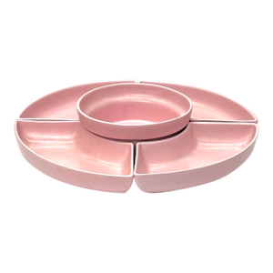 Pink Mid Century Modern Ceramic Serving Dishes - Set of 5