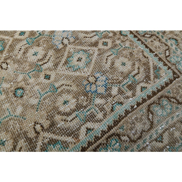 1970s Vintage Persian Handmade Wool Beige Cotton Area Rug For Sale - Image 11 of 11