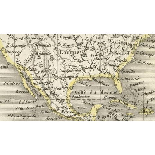 Antique World Map by M. Lapie, Paris, 1838 For Sale - Image 12 of 13