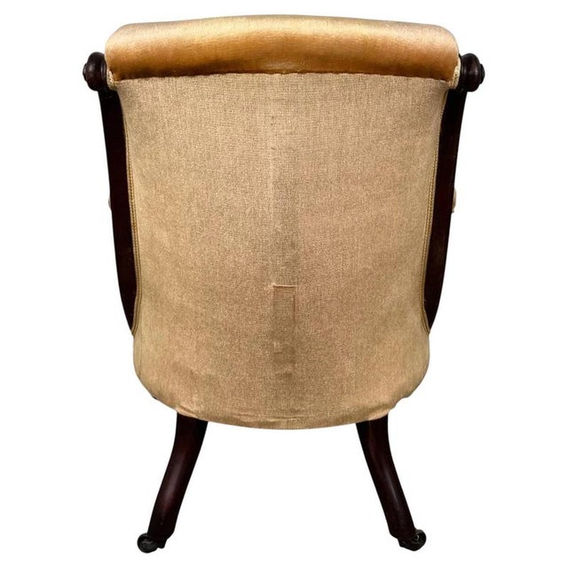 19th Century Antique English William IV Mahogany Armchairs, Set of 2 For Sale - Image 9 of 15