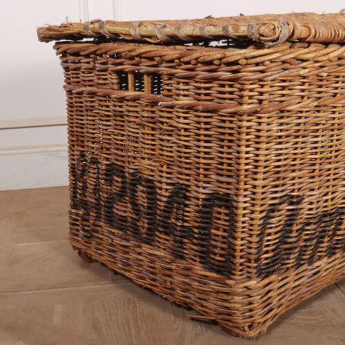 English Wicker Log Basket, 1890s For Sale - Image 5 of 9
