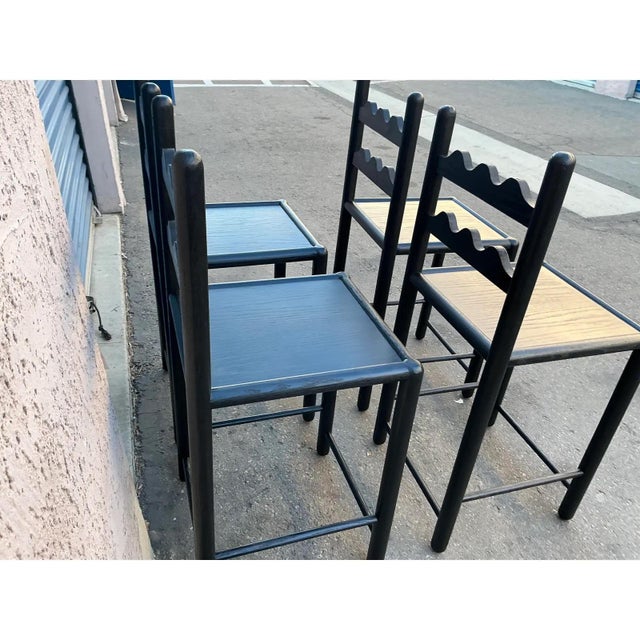 French Country Solid Oak Country French Counter Stools-4 For Sale - Image 3 of 5