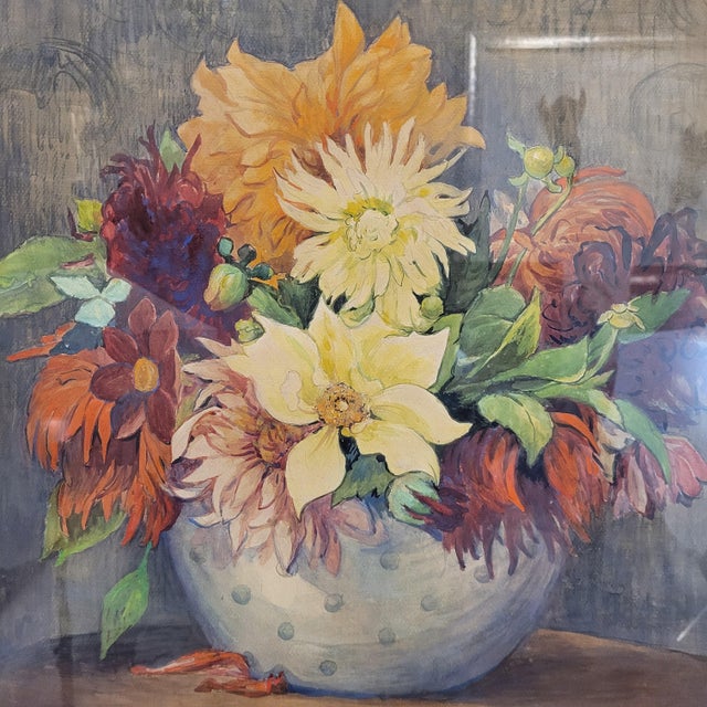 Louis-Germain Baligot, Flowers, 20th Century, Gouache For Sale - Image 11 of 18